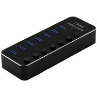 ROLINE USB 3.2 Gen 1 notebook hub, 7 poorten, individueel schakelbaar - thumbnail