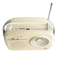 Silva Schneider Mono 1965 Transistorradio VHF (FM) AUX, USB Oplaadbaar Beige - thumbnail