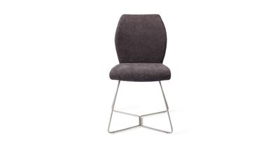 Jesper Home Eetkamerstoel 'Ikata' Beehive Steel, kleur Almost Black