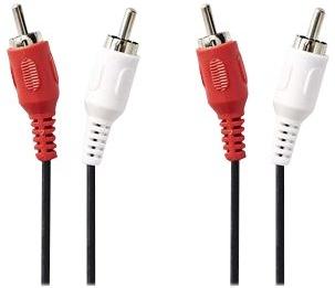 Stereo audiokabel | 2x RCA male - 2x RCA male | 1,5 m | Zwart