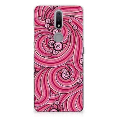Nokia 2.4 | Hoesje maken | Swirl Pink
