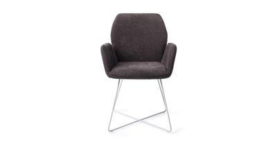 Jesper Home Eetkamerstoel 'Misaki' Cross White, kleur Almost Black