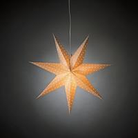 Konstsmide 2910-200 Kerstster Gloeilamp, LED Wit Geborduurd, Uitgestanst motief, Schakelaar - thumbnail
