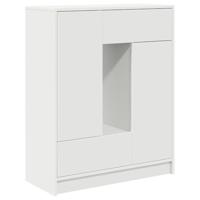 Dressoir met lades en deuren 73x31x90 cm wit - thumbnail