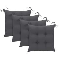 VidaXL Stoelkussens 4 st 40x40x7 cm oxford stof antracietkleurig - thumbnail