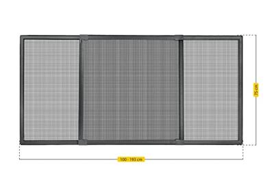 Muggennet Schellenberg Antraciet Aluminium Uitschuifbaar Met lijst Glasvezel 75 x 100 cm