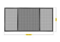 Muggennet Schellenberg Antraciet Aluminium Uitschuifbaar Met lijst Glasvezel 75 x 100 cm - thumbnail