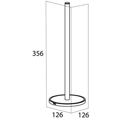 Tiger Tune reserverolhouder 12,6x12,6x35,6cm messing geborsteld/zwart