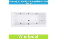 Ligbad Villeroy & Boch Subway 180x80 cm Balboa Whirlpool systeem Enkel Villeroy en Boch - thumbnail
