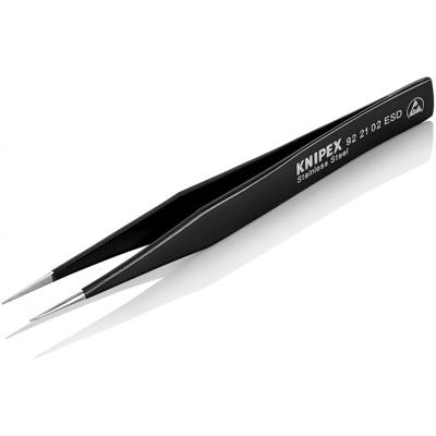 Knipex 92 21 02 ESD Pincet ESD 1 stuks Spits, fijn, extra dünn 128 mm