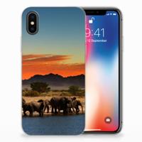Apple iPhone X | Xs TPU Hoesje Olifanten - thumbnail