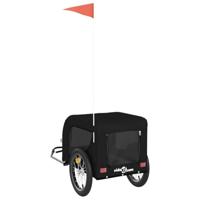 Hondenfietstrailer oxford stof en ijzer zwart - thumbnail