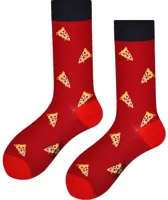 Benyson Sokken Pizza - Organisch katoen 1- Paar - Vrolijke katoenen sokken met leuke en grappige print - - Vrolijke katoenen sokken met leuke en grappige print - Dames - Heren - thumbnail