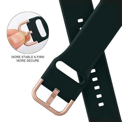 Soft siliconen bandje met gespsluiting - Donkergroen - Geschikt voor Apple Watch 44mm / 45mm / 46mm / 49mm