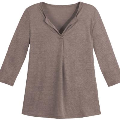 Linnen jersey shirt, avocado 36/38 Linnen jersey shirt, avocado 36/38