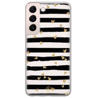 Samsung Galaxy S22 Plus siliconen hoesje - Hart streepjes - thumbnail