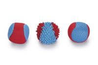 Beeztees splashbal blauw/rood hondenspeelgoed - thumbnail