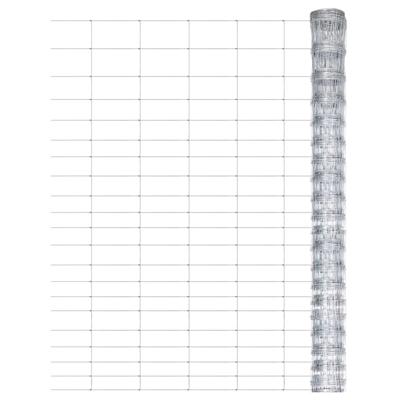 VidaXL Hek 50x1,25 m gegalvaniseerd staal zilverkleurig