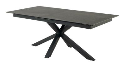 Sohome Uitschuifbare Eettafel 'Parker' Keramiek, 200-240 x 100cm, kleur zwart