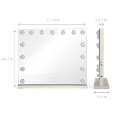 Make-upspiegel - LIVOO - DOS207 - 56 x 44 cm - 15 LED's - 3 lichtstanden