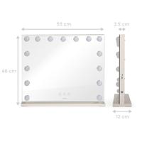 Make-upspiegel - LIVOO - DOS207 - 56 x 44 cm - 15 LED's - 3 lichtstanden - thumbnail