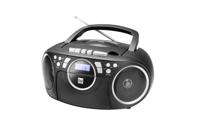 Cassetteradio met CD • FM-radio • Boombox • CD-speler • Stereo luidspreker • AUX-ingang • Net- / Batterijvoeding • Draagbaar • Zwart • Dual P 70 - thumbnail