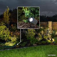 Set van 6 Spikey dimbare LED prikspots - excl. GU10 - Wandspot - IP65 voor binnen en buiten - Grondspies - Antraciet - thumbnail