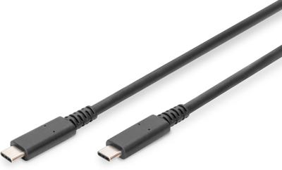 Digitus AK-300343-008-S USB-kabel USB 3.2 Gen2, USB 3.2 Gen2x2, USB 3.2 Gen1 USB-C, USB-C stekker 0.80 m Zwart Flexibel, Afgeschermd, Met USB