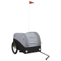 Fietstrailer 45 kg ijzer zwart en grijs - thumbnail