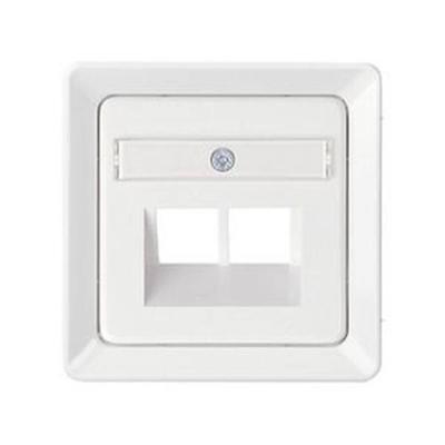 ELSO centrale plaat 206534 2xRJ45 met tekstveld zuiver wit Meerdere kleuren 1 stuk(s)