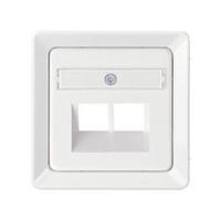 ELSO centrale plaat 206534 2xRJ45 met tekstveld zuiver wit Meerdere kleuren 1 stuk(s) - thumbnail