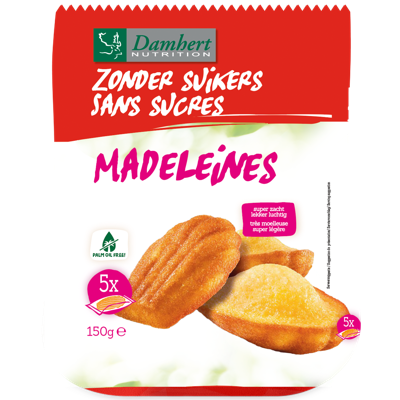 Damhert Glutenvrije Madeleines Suikervrij Damhert Glutenvrije Madeleines Suikervrij