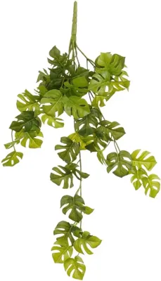 Mica Decorations kunst hangplant monstera 65cm groen