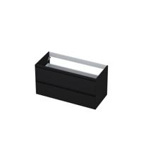 INK - Onderkast 2 Laden Greeploos Gelakt - 1000x450x520 Mm - Mat Zwart - thumbnail