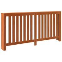 Radiatorombouw 169x19x84 cm massief grenenhout wasbruin - thumbnail