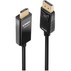 LINDY 40925 DisplayPort-kabel HDMI Aansluitkabel DisplayPort-stekker, HDMI-A-stekker 1.00 m Zwart