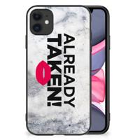 iPhone 11 | Telefoon Hoesje | met tekst Already Taken White - thumbnail