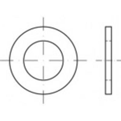 TOOLCRAFT Onderlegring Staal 5000 stuk(s) TO-5433792