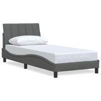 Bedframe zonder matras 90x200 cm stof donkergrijs - thumbnail