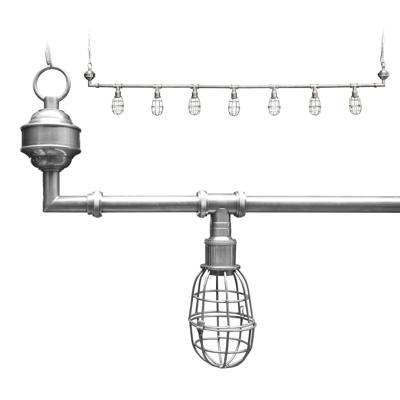Hanglamp Sandford 7-l silver