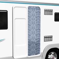 Vliegengordijn 90x200 cm chenille zilverkleurig - thumbnail