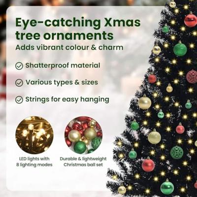 VidaXL Kunstmatig voorverlicht kerstboom met 150 led zwart 150 cm pvc