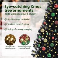 VidaXL Kunstmatig voorverlicht kerstboom met 150 led zwart 150 cm pvc - thumbnail