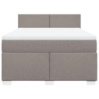 Boxspring met matras stof taupe 160x200 cm - thumbnail