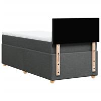 Boxspring met matras stof donkergrijs 90x190 cm - thumbnail