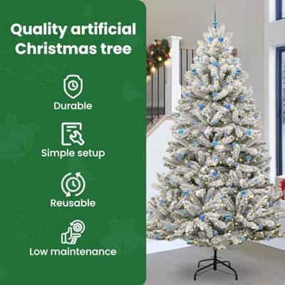 VidaXL Kunstkerstboom met 300 led groen en wit 300 cm pvc en metaal