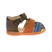 Baby lederen sandalen Bazar KICKERS® kaki - thumbnail
