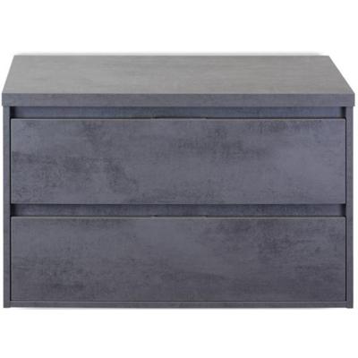Porto Badmeubelset 90 cm - Beton Antraciet - Wastafelbovenblad Beton Antraciet