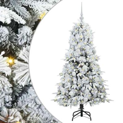 VidaXL Kunstmatige inklapbare kerstboom wit 150 cm pe en pvc