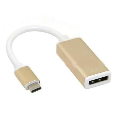 USB 3.1 USB-C Male to Displayport Female Adapter, Silver 10cm